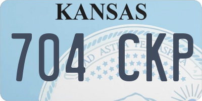 KS license plate 704CKP