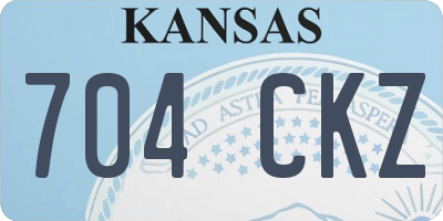 KS license plate 704CKZ