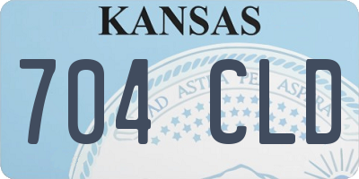 KS license plate 704CLD
