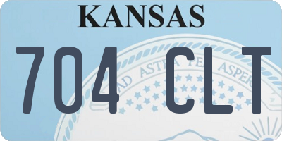 KS license plate 704CLT