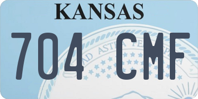 KS license plate 704CMF