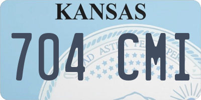 KS license plate 704CMI