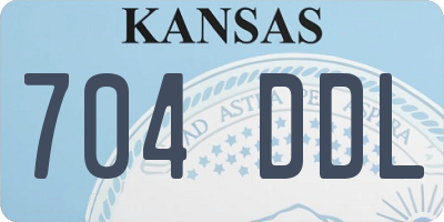 KS license plate 704DDL