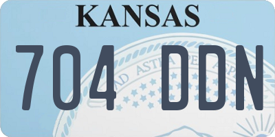 KS license plate 704DDN