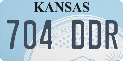 KS license plate 704DDR