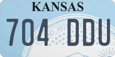 KS license plate 704DDU