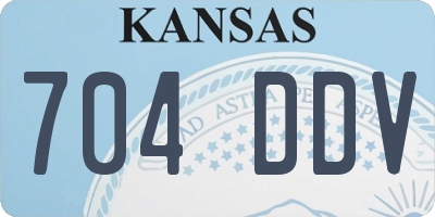 KS license plate 704DDV