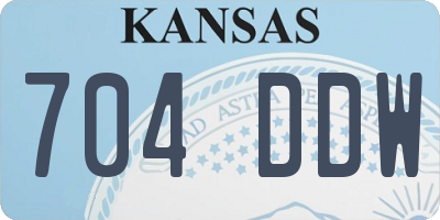 KS license plate 704DDW