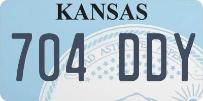 KS license plate 704DDY