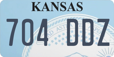 KS license plate 704DDZ