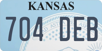 KS license plate 704DEB