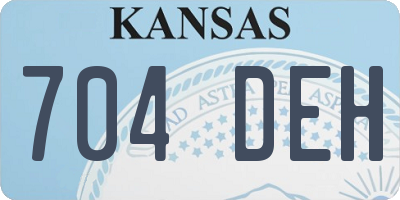 KS license plate 704DEH