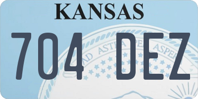 KS license plate 704DEZ