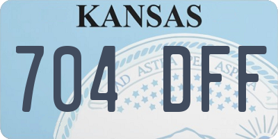 KS license plate 704DFF