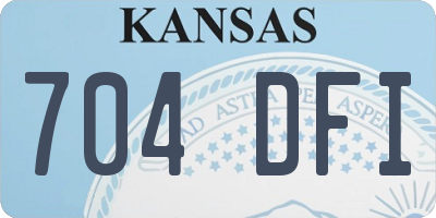 KS license plate 704DFI