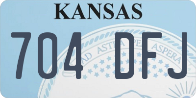 KS license plate 704DFJ