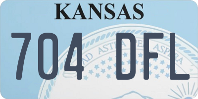 KS license plate 704DFL