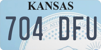 KS license plate 704DFU