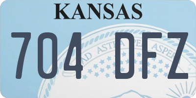 KS license plate 704DFZ