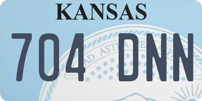 KS license plate 704DNN