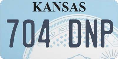 KS license plate 704DNP