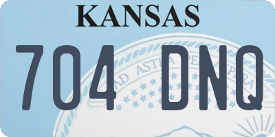 KS license plate 704DNQ