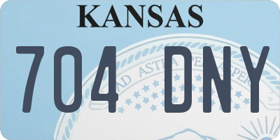 KS license plate 704DNY