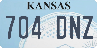 KS license plate 704DNZ