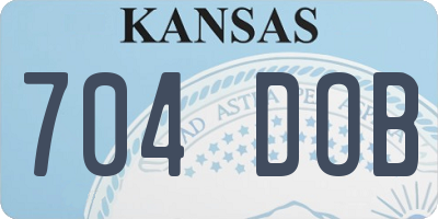 KS license plate 704DOB