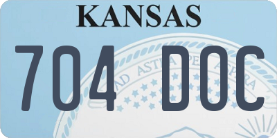 KS license plate 704DOC