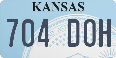 KS license plate 704DOH