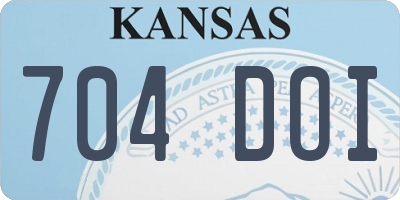 KS license plate 704DOI