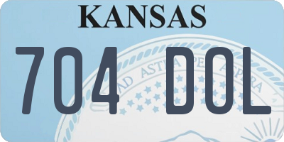 KS license plate 704DOL