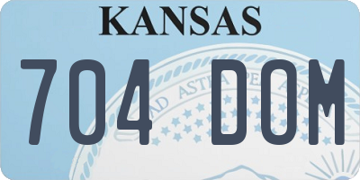 KS license plate 704DOM