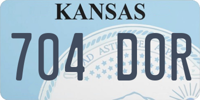 KS license plate 704DOR