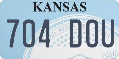 KS license plate 704DOU
