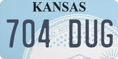 KS license plate 704DUG