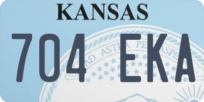 KS license plate 704EKA