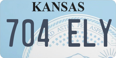 KS license plate 704ELY