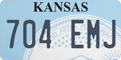 KS license plate 704EMJ