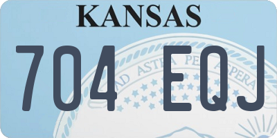 KS license plate 704EQJ