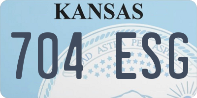 KS license plate 704ESG