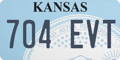 KS license plate 704EVT