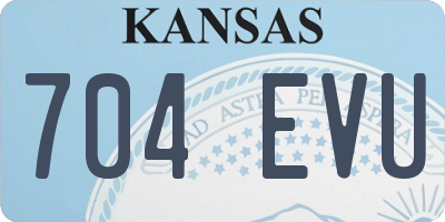 KS license plate 704EVU