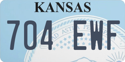 KS license plate 704EWF