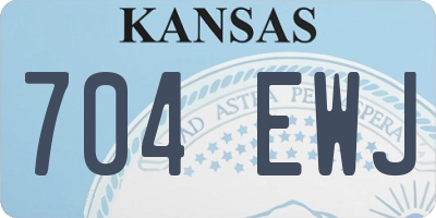 KS license plate 704EWJ