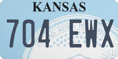 KS license plate 704EWX