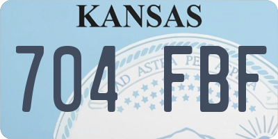 KS license plate 704FBF
