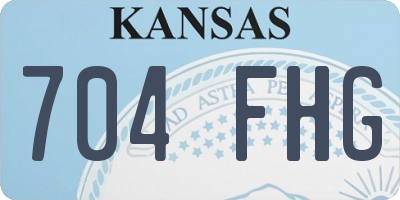 KS license plate 704FHG
