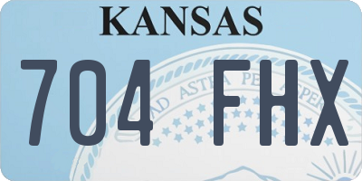KS license plate 704FHX